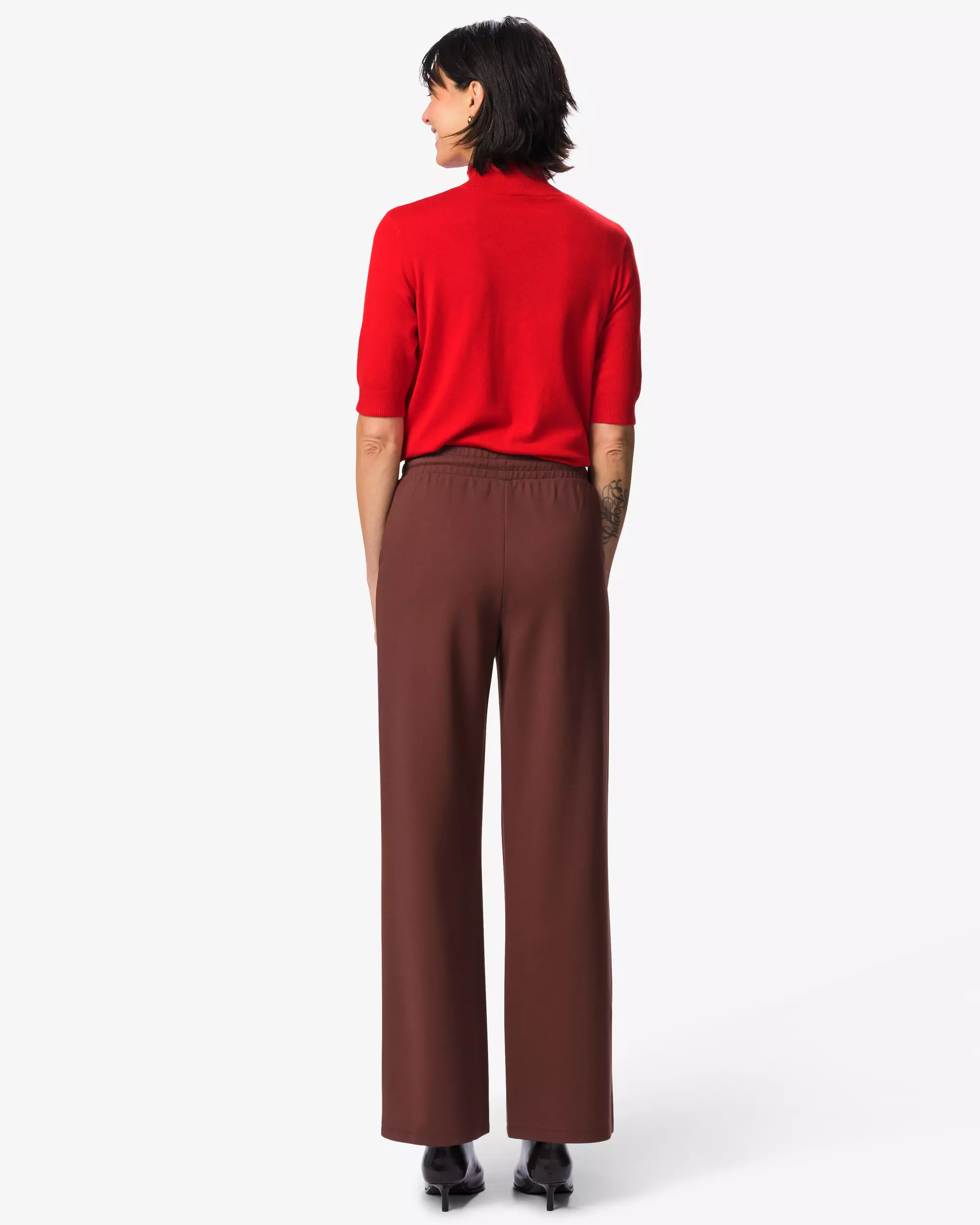 pantalon femme coupe large jersey