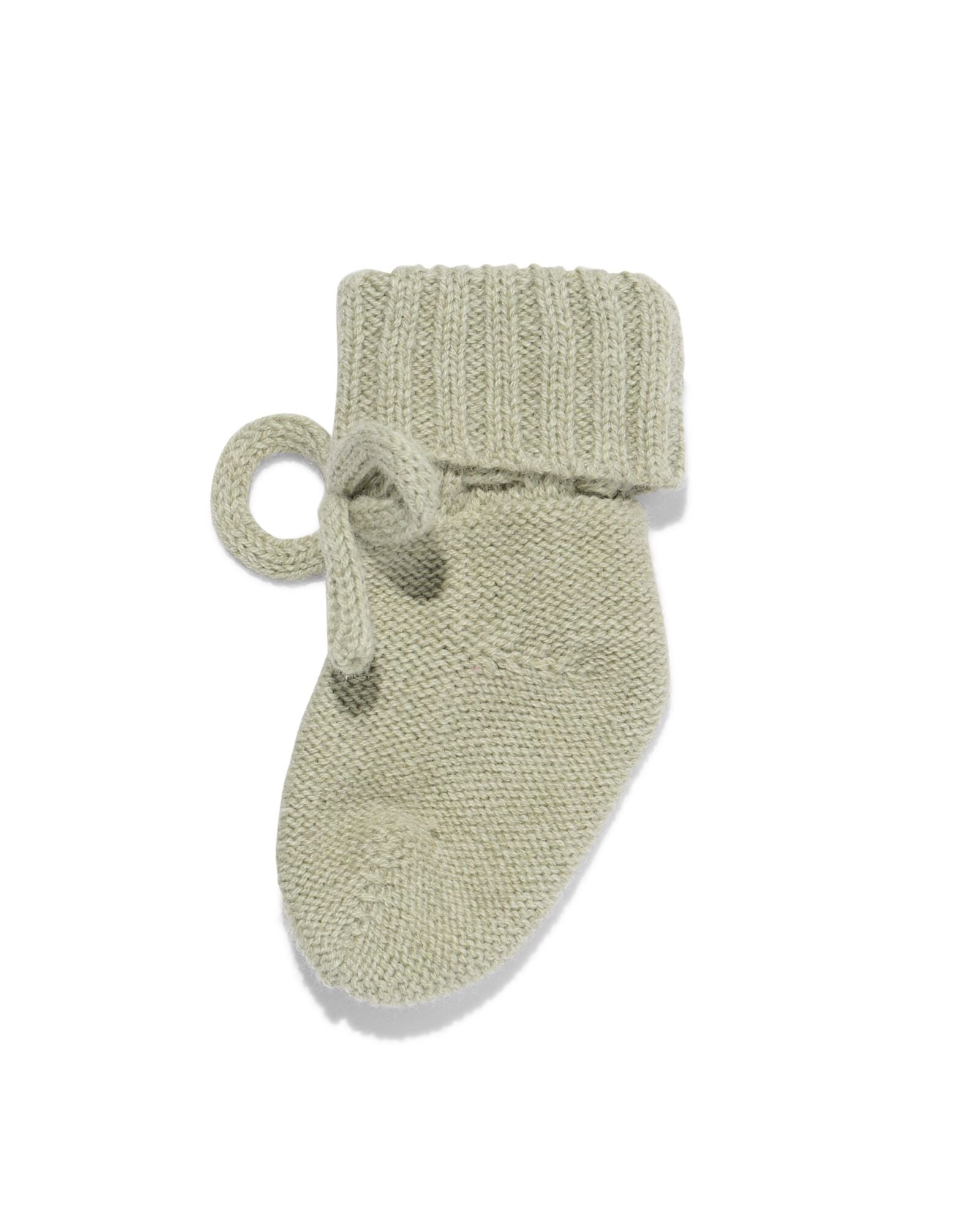 babysokken gebreid wol middengroen middengroen - 4700750MIDGREEN - HEMA