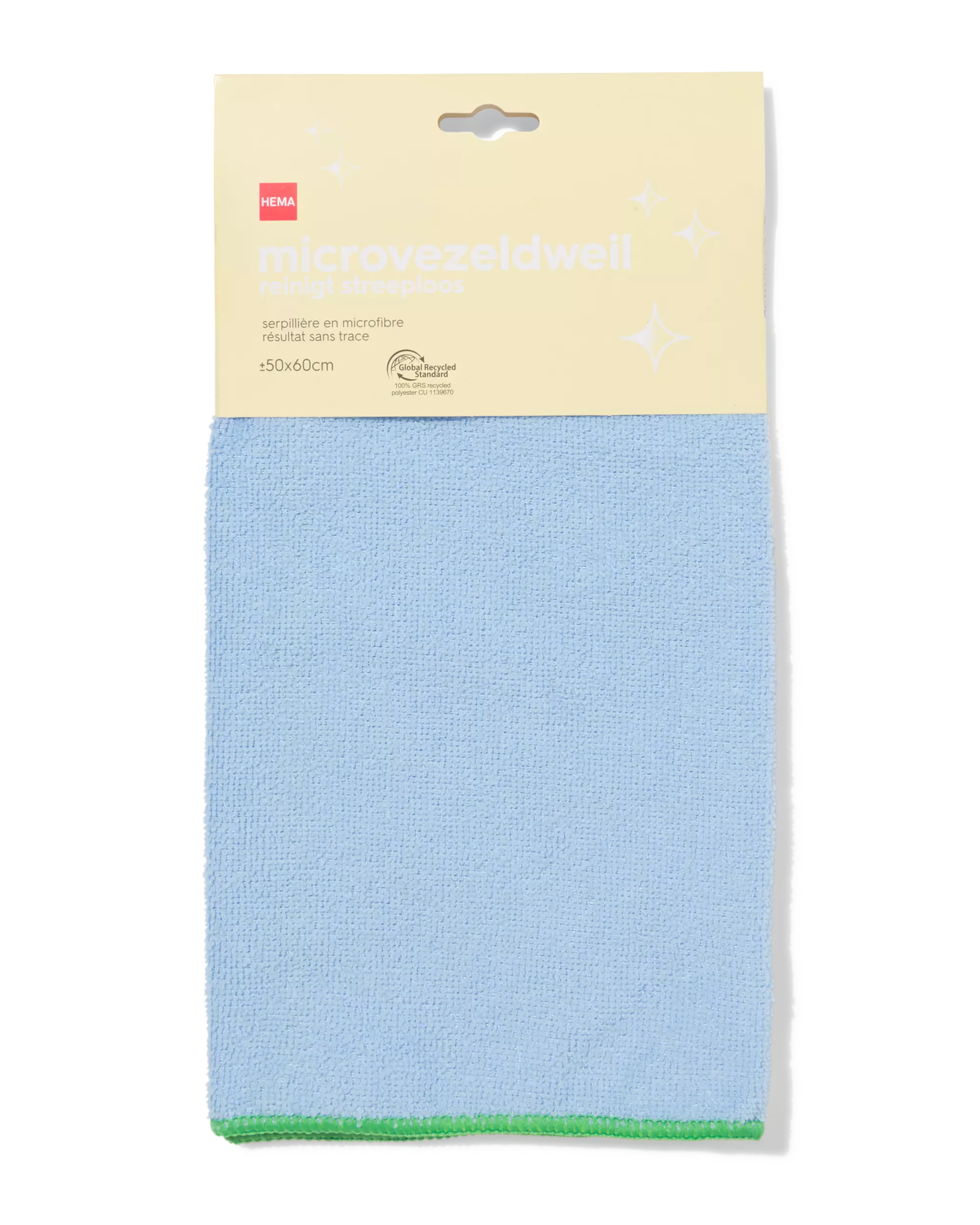 serpillière microfibre bleue