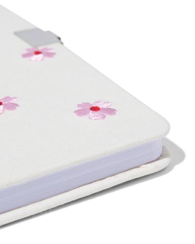 Tagebuch 21,2 &times; 15 cm Schloss Stickerei Blumen - 61104529 - HEMA