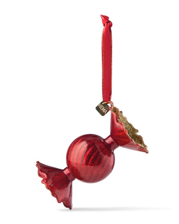 d&eacute;coration de No&euml;l &agrave; suspendre 10 cm verre bonbon - 25102026 - HEMA