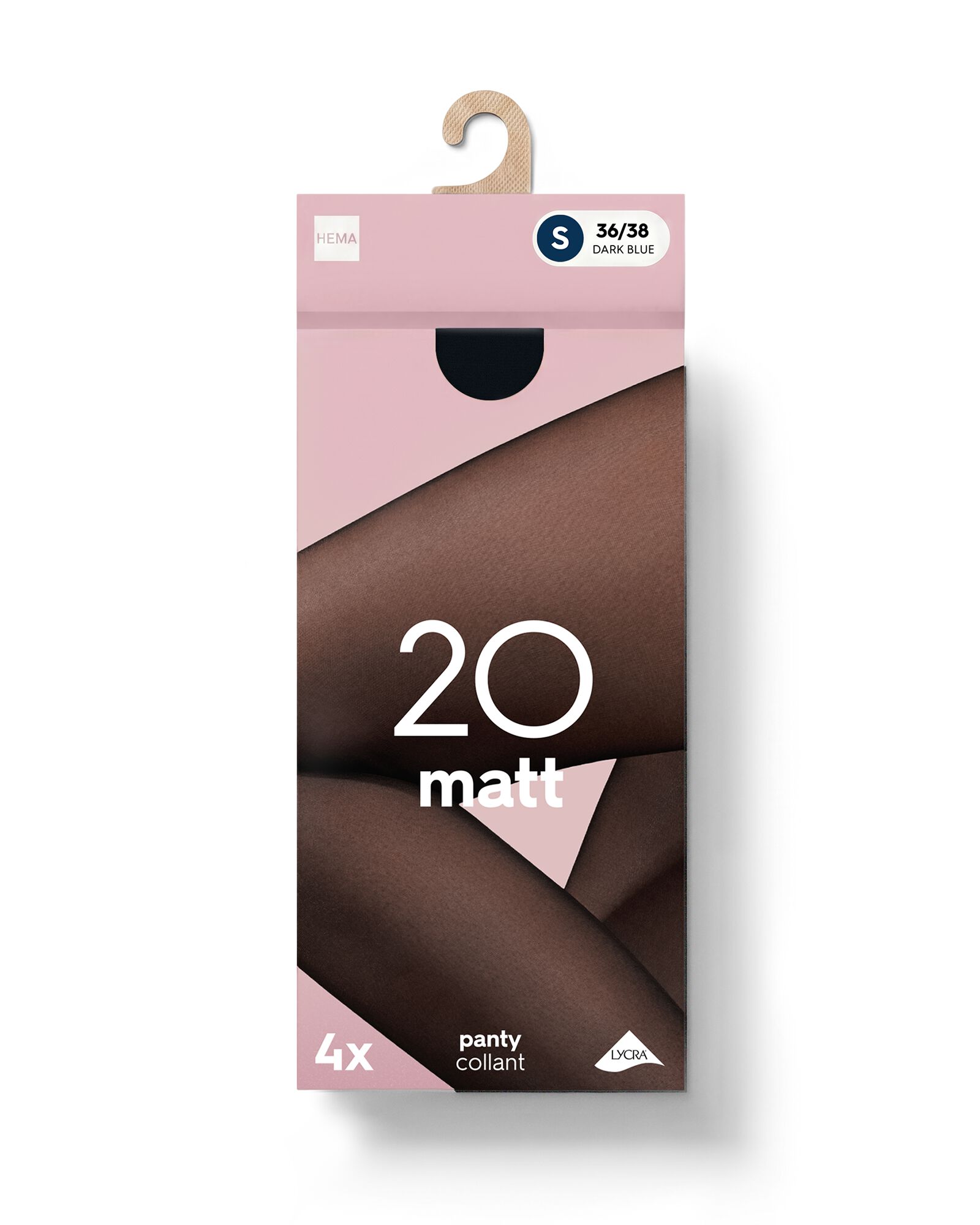 collants 20 deniers mats - 4 pi&egrave;ces bleu fonc&eacute; bleu fonc&eacute; - 4012245DARKBLUE - HEMA