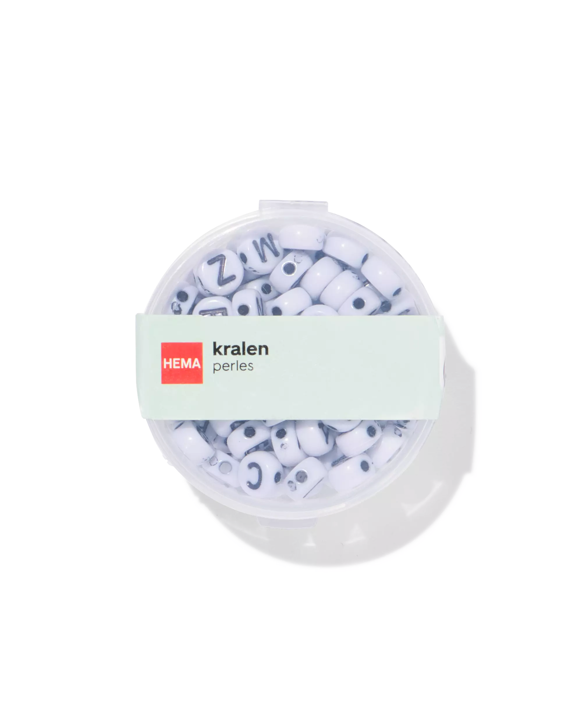doosje kralen rond letters