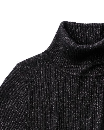 dames coltrui Nova met ribbels en glitters zwart zwart - 36245480BLACK - HEMA