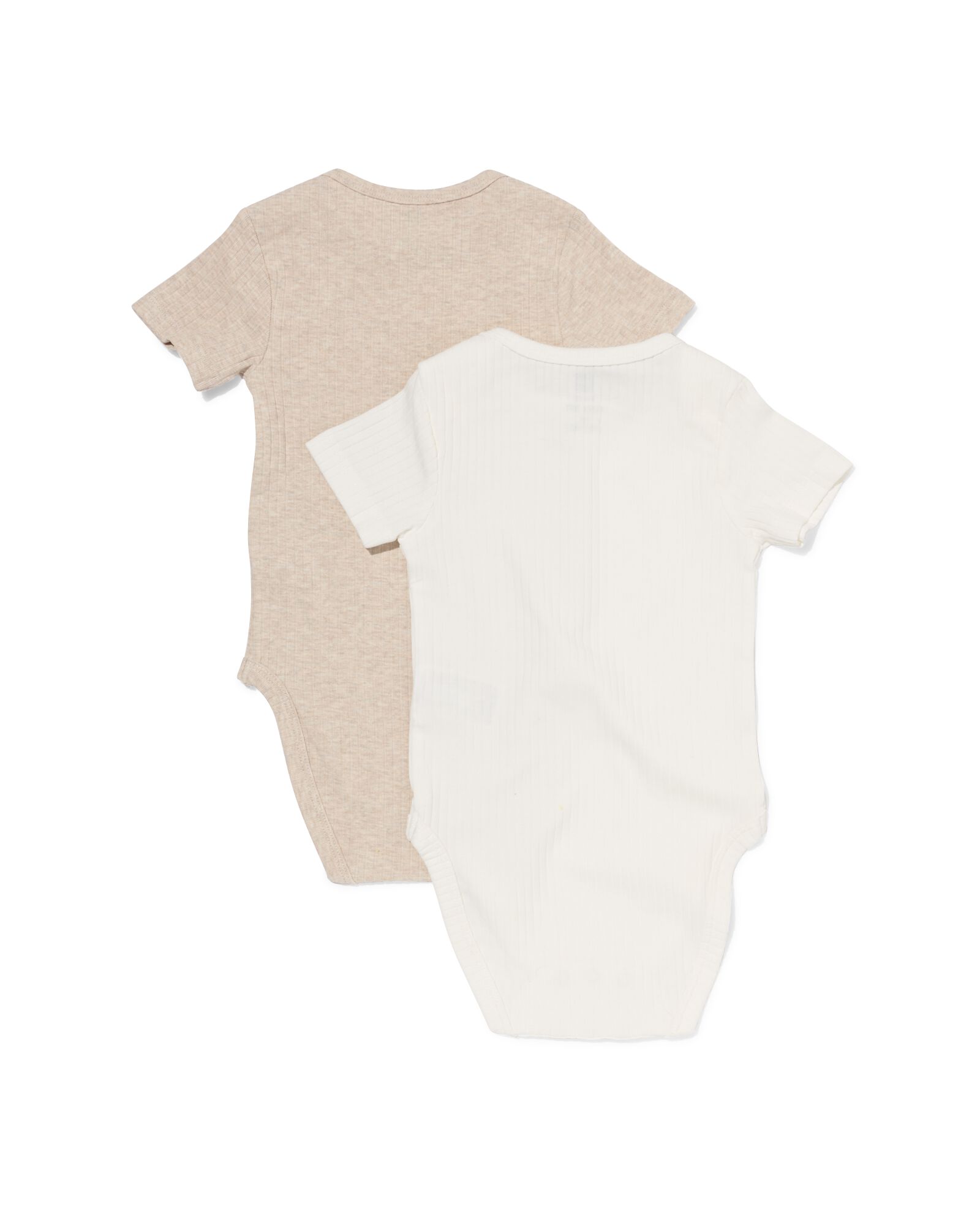 baby meegroeibody LENZING&trade; ECOVERO&trade; rib - 2 stuks naturel naturel - 33309860NATURAL - HEMA