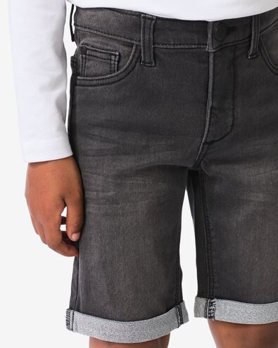 kindershort jogdenim zwart - 30732510BLACK - HEMA