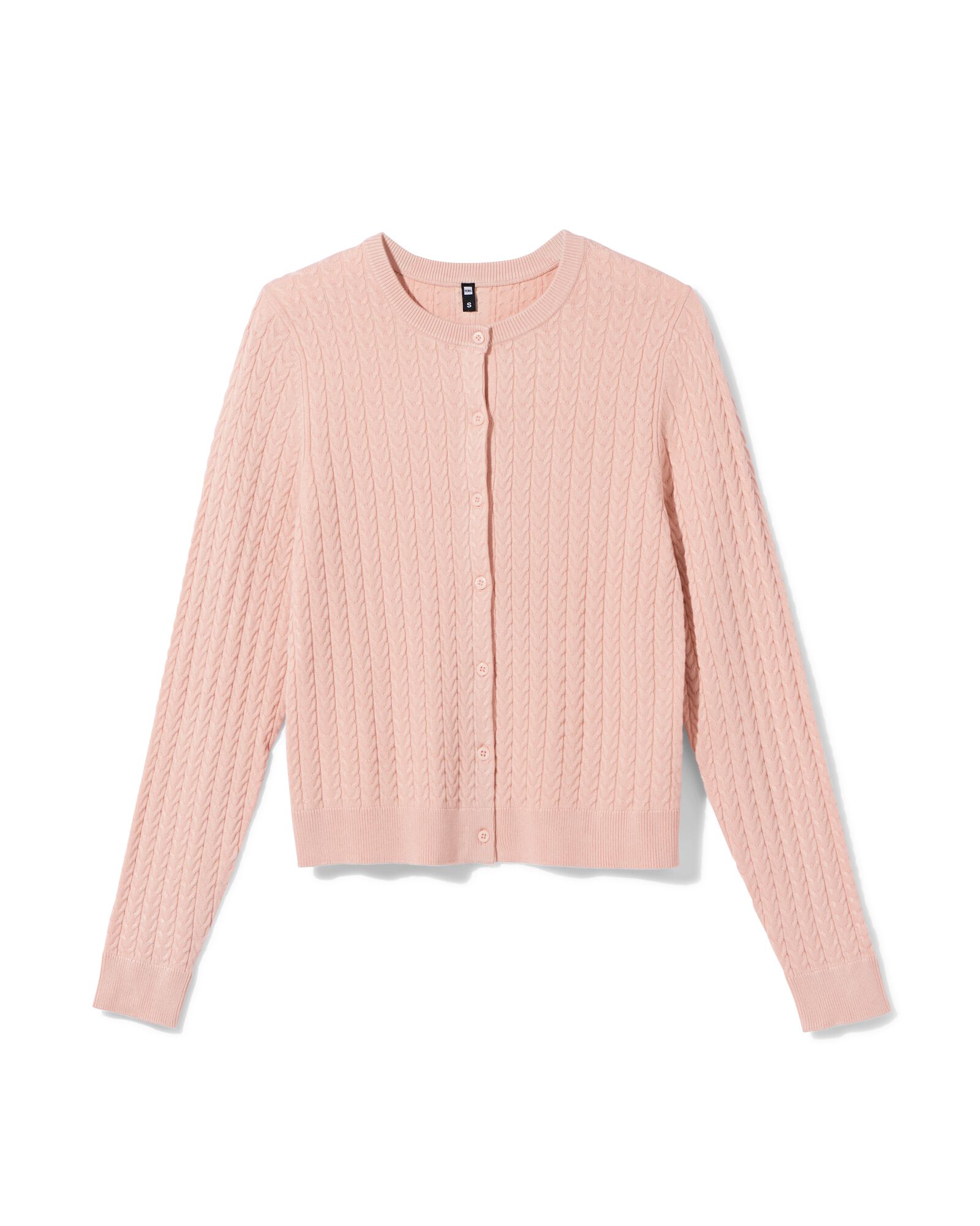 damesvest kabel roze roze - 36213870PINK - HEMA
