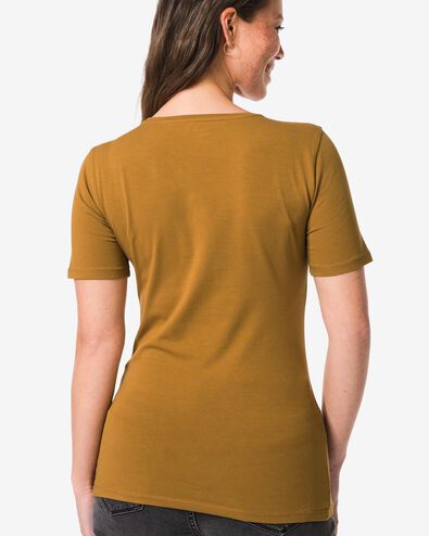 t-shirt femme jersey bronze bronze - 36305980BRONZE - HEMA