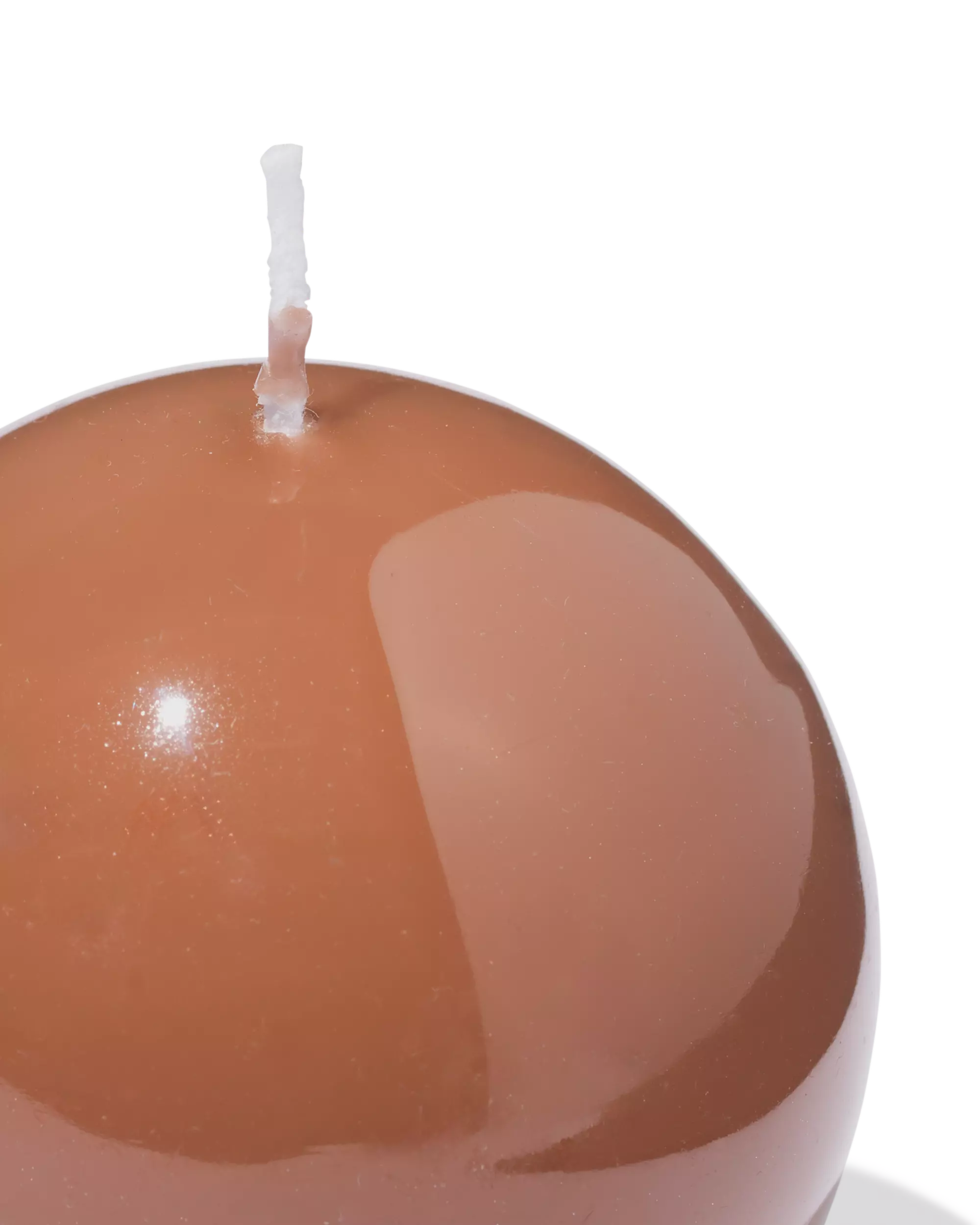 bougie sphérique ⌀7cm lisse marron
