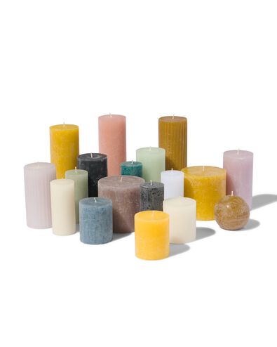 bougie rustique &Oslash;7x8 cm ivoire ivoire 7 x 8 - 13503154 - HEMA