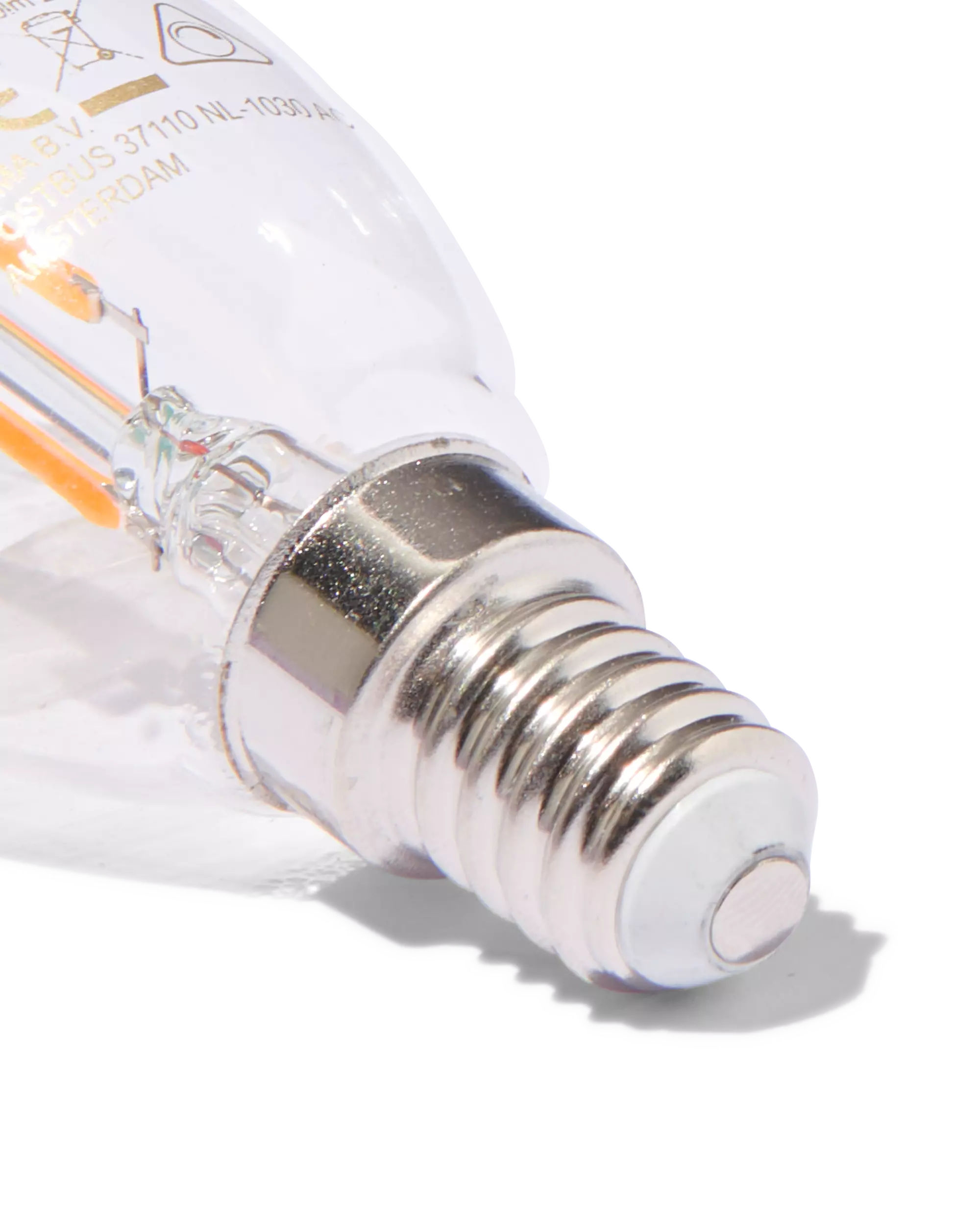 bougie led transparente E14 2,1W 250lm 